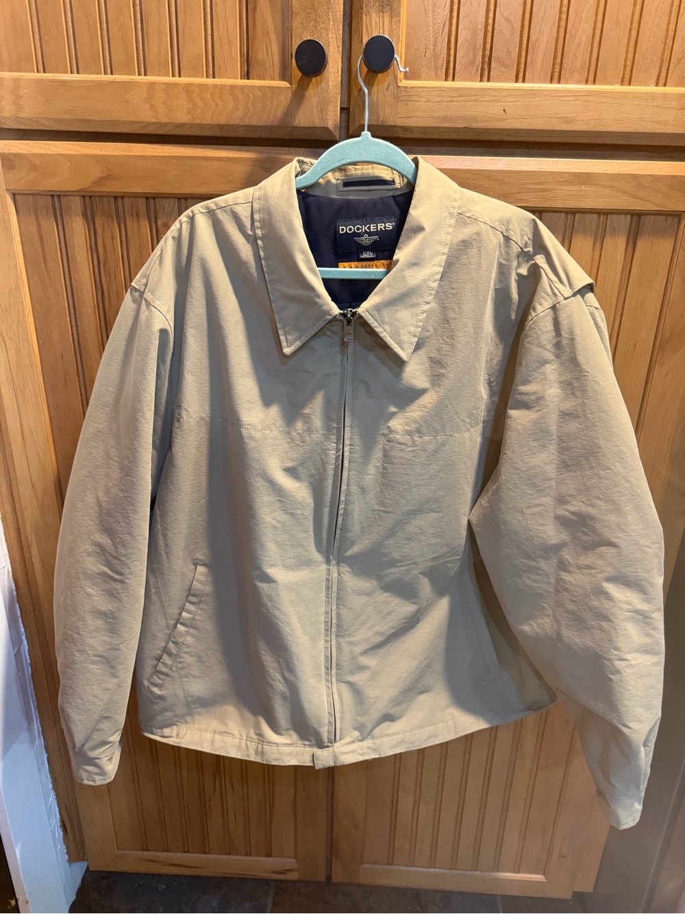 Dockers Beige/Tan Zip-Front Casual Jacket